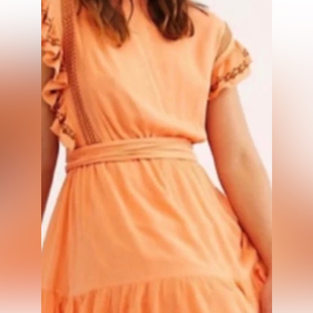 Free People mini dress coral